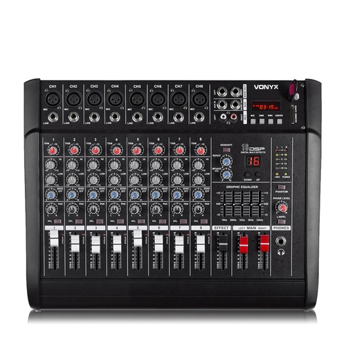 Vonyx am8a mixer alimentato - alimentato, 8